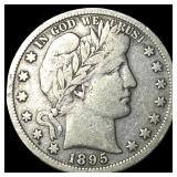 1895-S Silver Barber Half Dollar LIGHTLY  CIRCULA