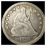 1878-CC Silver Quarter Dollar LIGHTLY  CIRCULATED