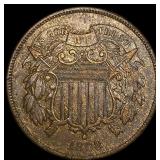 1868 Two-Cent Piece NEARLY UNCIRCULATED