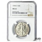 1944-S Walking Liberty Half Dollar NGC MS61
