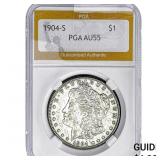 1904-S Morgan Silver Dollar PGA AU55