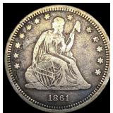 1861 Seated Liberty Quarter LIGHTLY CIRCULATED