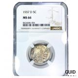 1937-D Buffalo Nickel NGC MS66