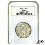 1945-S Walking Liberty Half Dollar NGC MS64
