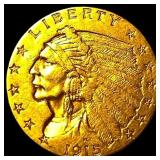 1915 Indian Head Gold $2.50 Quarter Eagle CLOSELY