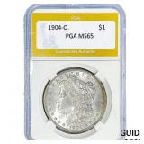 1904-O Morgan Silver Dollar PGA MS65