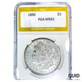 1890 Morgan Silver Dollar PGA MS63