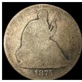 1875-S Silver Half Dollar (Seated Liberty) NICELY