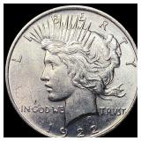 1922 Silver Peace Dollar CLOSELY UNCIRCULATED