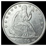 1854-O Arrows Seated Silver Half Dollar  CLOSELY