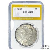1898 Morgan Silver Dollar PGA MS64