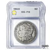 1904-S Morgan Silver Dollar ICG F15