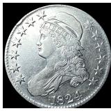 1824 Capped Bust Half Dollar CLOSELY UNCIRCULATED