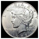 1923 Silver Peace Dollar CLOSELY UNCIRCULATED