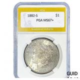 1882-S Morgan Silver Dollar PGA MS67+