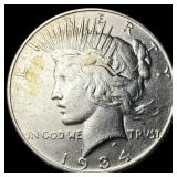 1934-D Silver Peace Dollar NEARLY UNCIRCULATED