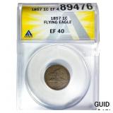 1857 Flying Eagle Cent ANACS EF40