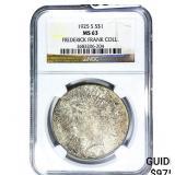 1925-S Silver Peace Dollar NGC MS63