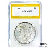 1890 Morgan Silver Dollar PGA MS63