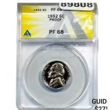 1952 Jefferson Nickel ANACS PF68 PROOF