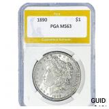 1890 Morgan Silver Dollar PGA MS63
