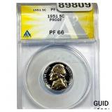 1951 Jefferson Nickel ANACS PF66 PROOF