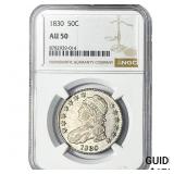 1830 Capped Bust Half Dollar NGC AU50