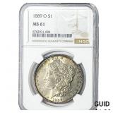 1889-O Morgan Silver Dollar NGC MS61