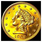 1904 Liberty Head Gold Quarter Eagle $2.50 UNCIRCU