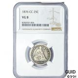 1876-CC Seated Liberty Quarter NGC VG8