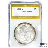 1898-O Morgan Silver Dollar PGA MS66