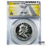 1956 Franklin Half Dollar ANACS PF66 PROOF