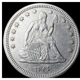 1861 Seated Liberty Quarter CLOSELY  UNCIRCULATED
