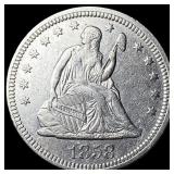 1858 Seated Liberty Quarter NEARLY  UNCIRCULATED