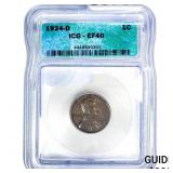 1924-D Wheat Cent ICG EF40
