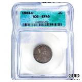1924-D Wheat Cent ICG EF40