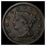1844 Braided Hair Large Cent NEARLY UNCIRCULATED