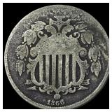 1866 Shield Nickel NICELY CIRCULATED