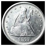 1875-S Silver Twenty Cents CLOSELY UNCIRCULATED