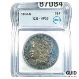 1896-S Morgan Silver Dollar ICG VF30