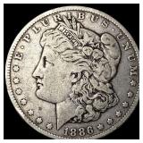 1886-O Silver Morgan Dollar ABOUT  UNCIRCULATED
