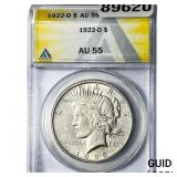 1922-D Silver Peace Dollar ANACS AU55