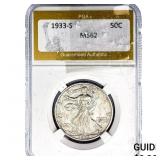 1933-S Walking Liberty Half Dollar PGA MS62