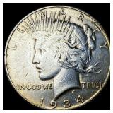 1934 Peace Silver Dollar NEARLY UNCIRCULATED