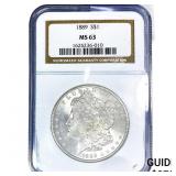 1889 Morgan Silver Dollar NGC MS63