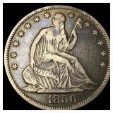 1856-O Silver Half Dollar ABOUT UNCIRCULATED