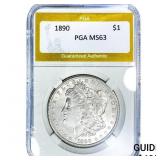 1890 Morgan Silver Dollar PGA MS63