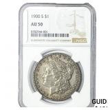 1900-S Morgan Silver Dollar NGC AU50
