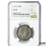 1913 Barber Half Dollar NGC VG8