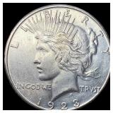 1923 Silver Peace Dollar CLOSELY UNCIRCULATED
